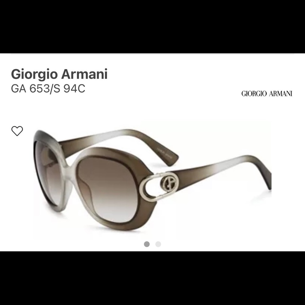 GIORGIO ARMANI OVERSIZED RHINESTONE SUNGLASSES 653S/94G W/CASE